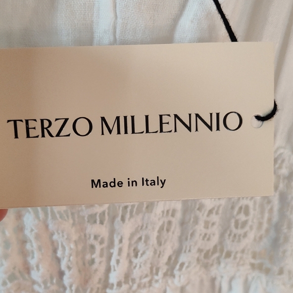 White Maxi Dress with Smocked Waist - Picture 2 of 8